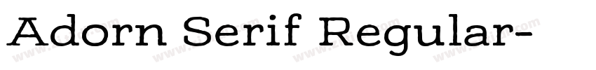 Adorn Serif Regular字体转换